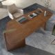 Birouri - Birou modern din lemn furniruit Walnut