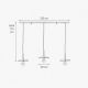 Pendule, Lustre suspendate - Lustra cu 3 pendule din alama Elio