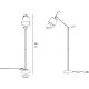Lampadare - Lampadar, Lampa de podea cu brat articulat Snodo