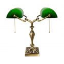 Lampa de birou din alama design clasic Double Banker's