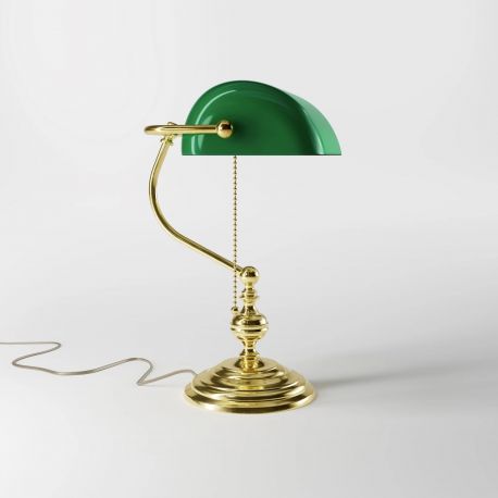 Lampi birou - Lampa de birou din alama design clasic Banker