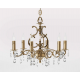Candelabru 6 brate din alama si cristal Venezia