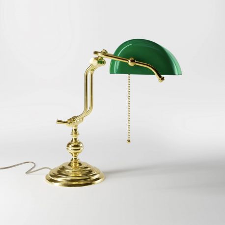 Lampi birou - Lampa de birou din alama design clasic Banker