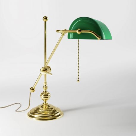 Lampi birou - Lampa de birou din alama design clasic Banker