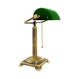 Lampa de birou din alama design clasic Banker Executive Library