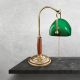 Lampi birou - Lampa de birou din alama si lemn Banker Heritage