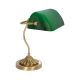 Lampi birou - Lampa de birou din alama si sticla verde Banker
