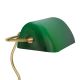 Lampi birou - Lampa de birou din alama si sticla verde Banker