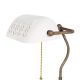 Lampi birou - Lampa de birou din alama si ceramica alba Banker