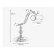 Lampi birou - Lampa de birou din alama design clasic Study Lamp