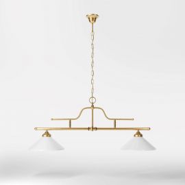 Pendule, Lustre suspendate - Lustra stil clasic italian din alama cu 2 brate Fiordo