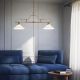 Pendule, Lustre suspendate - Lustra stil clasic italian din alama cu 2 brate Fiordo