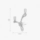Aplice, corpuri de iluminat pentru pereti - Aplica de perete stil Art Nouveau Sinuous