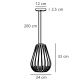 Pendule, Lustre suspendate - Lustra, Pendul cu abajur din sticla Sallino