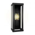 Aplica de perete exterior din otel negru Lantern
