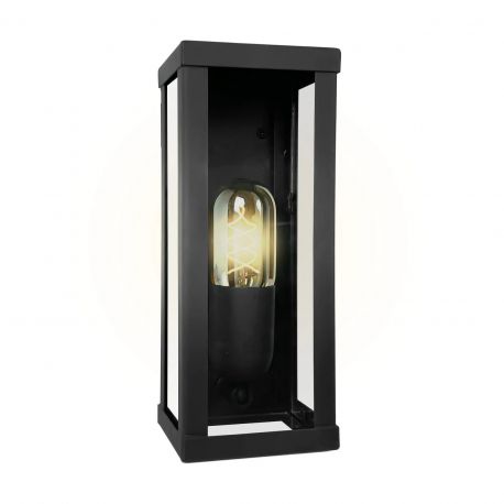 Aplice - Aplica de perete exterior din otel negru Lantern