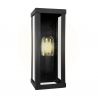 Aplica de perete exterior din otel negru Lantern