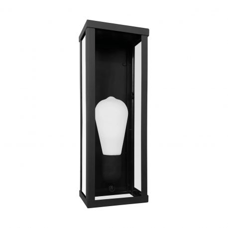 Aplice - Aplica de perete exterior din otel negru Lantern