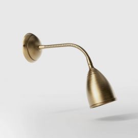 Aplice cu Spot - Aplica de perete din alama cu spot si brat flexibil Stoccolma