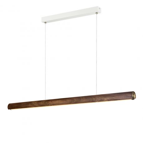 Pendule, Lustre suspendate - Lustra suspendata LED design liniar din lemn Akeno