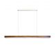 Pendule, Lustre suspendate - Lustra suspendata LED design liniar din lemn Akeno