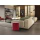 Masute Living - Masuta laterala rotunda din MDF Nola rosu