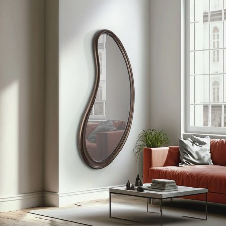 Oglinzi - Oglinda de perete decorativa Brigitte bronz inchis