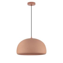 Pendule, Lustre suspendate - Lustra suspendata cu textura granulata Davo 43cm, rosu caramiziu