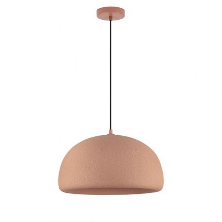 Pendule, Lustre suspendate - Lustra suspendata cu textura granulata Davo 43cm, rosu caramiziu