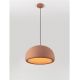 Pendule, Lustre suspendate - Lustra suspendata cu textura granulata Davo 43cm, rosu caramiziu