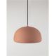 Pendule, Lustre suspendate - Lustra suspendata cu textura granulata Davo 43cm, rosu caramiziu