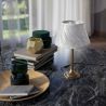 Veioza, Lampa de masa cu abajur elegant Ivory Striped
