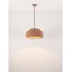 Pendule, Lustre suspendate - Lustra suspendata cu textura granulata Davo 50cm, rosu caramiziu