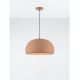 Pendule, Lustre suspendate - Lustra suspendata cu textura granulata Davo 50cm, rosu caramiziu