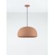 Pendule, Lustre suspendate - Lustra suspendata cu textura granulata Davo 50cm, rosu caramiziu