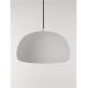 Pendule, Lustre suspendate - Lustra suspendata cu textura granulata Davo 50cm, gri piatra