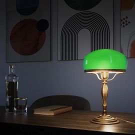Veioze - Veioza, Lampa de masa vintage Mushroom Lamp verde
