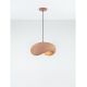 Pendule, Lustre suspendate - Lustra suspendata cu textura granulata Bambel rosu caramiziu
