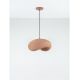 Pendule, Lustre suspendate - Lustra suspendata cu textura granulata Bambel rosu caramiziu