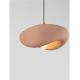Pendule, Lustre suspendate - Lustra suspendata cu textura granulata Bambel rosu caramiziu