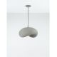 Pendule, Lustre suspendate - Lustra suspendata cu textura granulata Bambel gri piatra