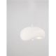 Pendule, Lustre suspendate - Lustra suspendata cu textura granulata Bambel alb piatra