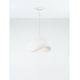 Pendule, Lustre suspendate - Lustra suspendata cu textura granulata Bambel alb piatra