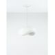 Pendule, Lustre suspendate - Lustra suspendata cu textura granulata Bambel alb piatra