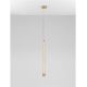 Pendule, Lustre suspendate - Lustra, Pendul tubular din travertin Muse metal auriu