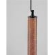 Pendule, Lustre suspendate - Lustra, Pendul tubular din travertin Muse metal negru