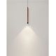Pendule, Lustre suspendate - Lustra, Pendul tubular din travertin Muse metal negru