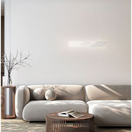 Aplice, corpuri de iluminat pentru pereti - Aplica de perete LED din marmura alba ALYSSA