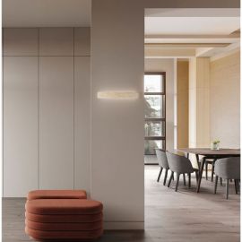 Aplice, corpuri de iluminat pentru pereti - Aplica de perete LED din travertin natural ALYSSA