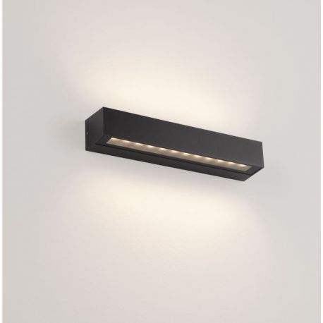 Aplice - Aplica exterior neagra liniara 38cm IP65 LED CCT PRISMATIC